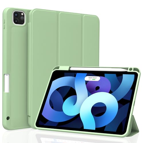 Divufus Case for iPad Pro 11 inch 4th/3rd/2nd Generation, Lightweight Slim Auto Sleep/Wake Smart Cover Soft TPU Back Case with Pencil Holder for iPad Pro 11" 2022/2021/2020, Matcha Green - Image 1