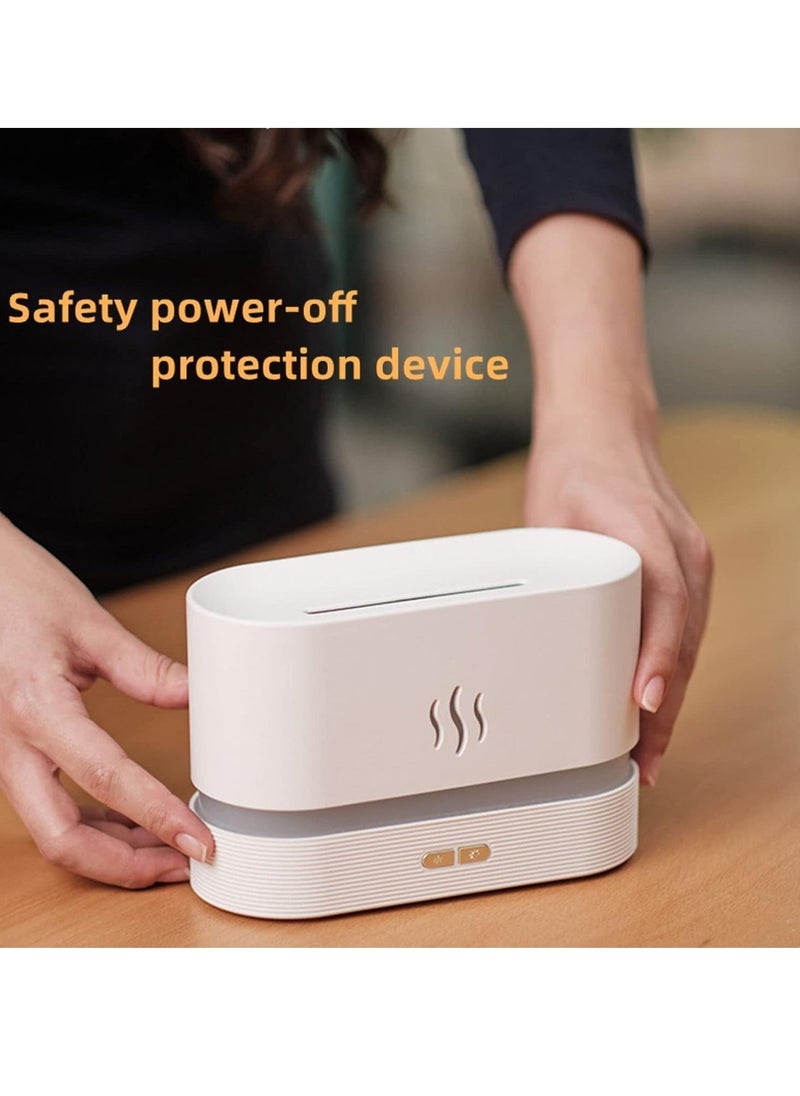 ELTRAZONE Flame Air Diffuser | Essential Aroma Oil Diffuser, Mini Portable Cool Mist Humidifier for Bedroom, Home, Spa, Office & Travel | Waterless Auto-Off Safety Feature | Elegant White & Black Design - Image 5