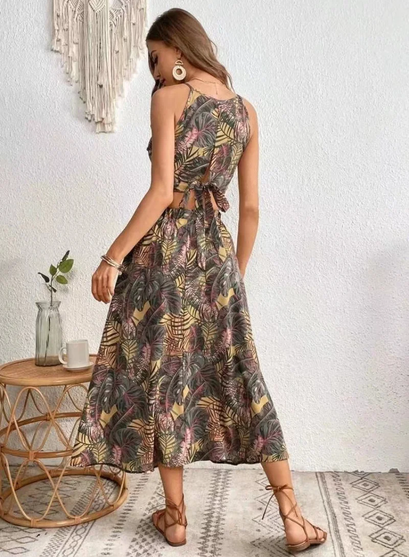 YUNIQEE Tropical Print Dress