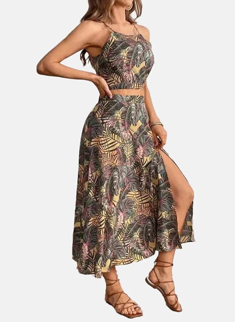 YUNIQEE Tropical Print Dress