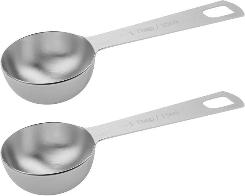 BERYLER 2PCS 1tbsp (3tsp, 15ml, 1/2oz) Single Measuring Spoon, Stainless Steel Individual Teaspoons Only - Image 1