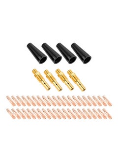 Mtsooning Mtsooning 48PCS Flux Core Gasless Nozzle Tips Kit KP1939-1, 0.035" (0.9mm) Flux Core Welder Gun Welding Mig Contact Tips Gasless Nozzle Gas Diffusers Replacement for Lincoln Magnum 100L & Weld-Pak MIG  - Image 1