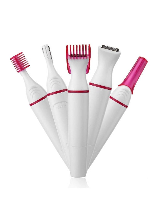 NIBEMINENT 5-Piece Multi-Functional Hair Removal Machine Kit White/Pink - Image 1