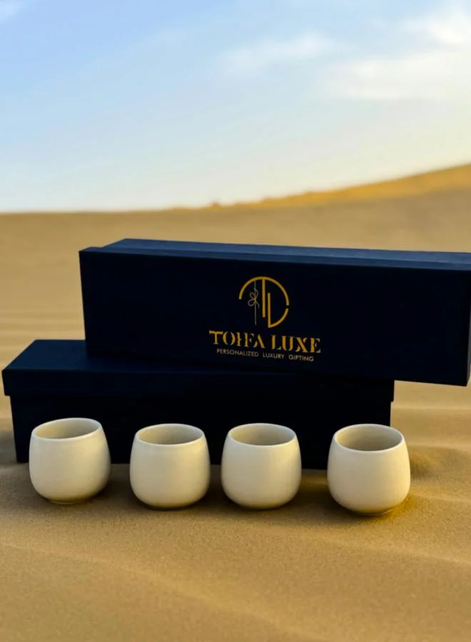 Tohfa Luxe Tohfa Luxe Tranquil Clay Cup - Gift Set of 4