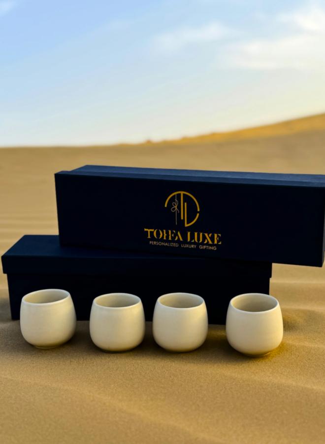 Tohfa Luxe Tohfa Luxe Tranquil Clay Cup - Gift Set of 4  - Image 1