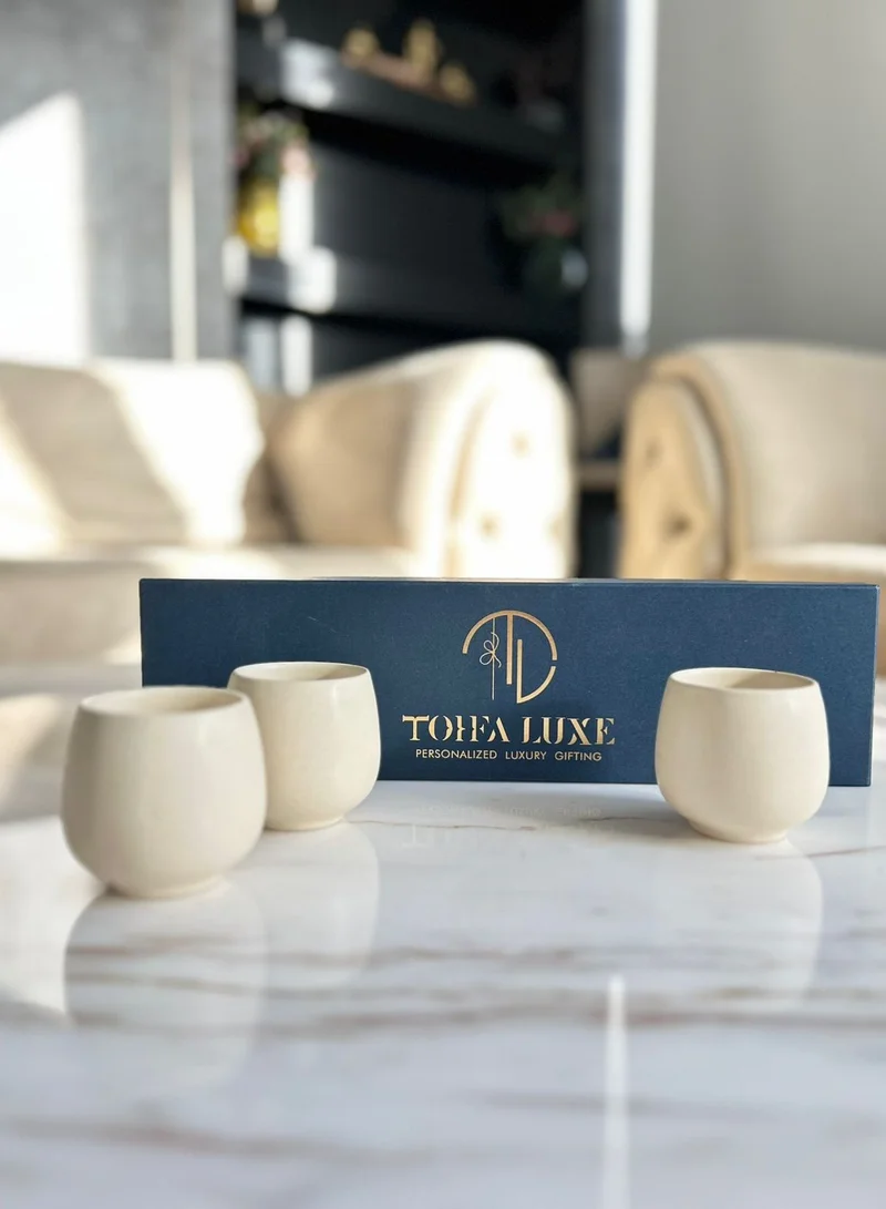 Tohfa Luxe Tohfa Luxe Tranquil Clay Cup - Gift Set of 4