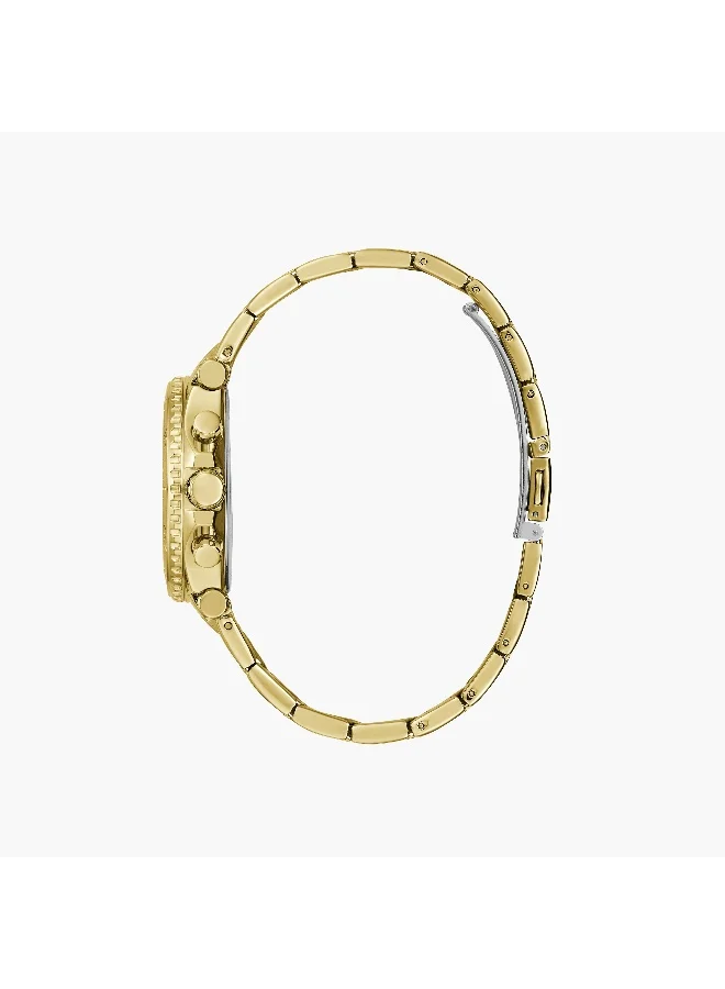 جس Gold Chronograph Watch for Women