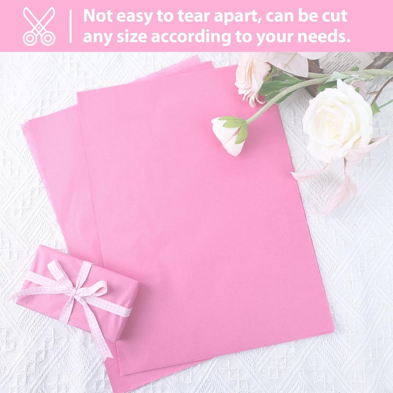 Koogel 330 Sheets Tissue Paper Bulk, 14 x 10 Inch Pink Gift Wrapping Tissue Paper for Wedding Birthday DIY Crafts Art Project - Image 4