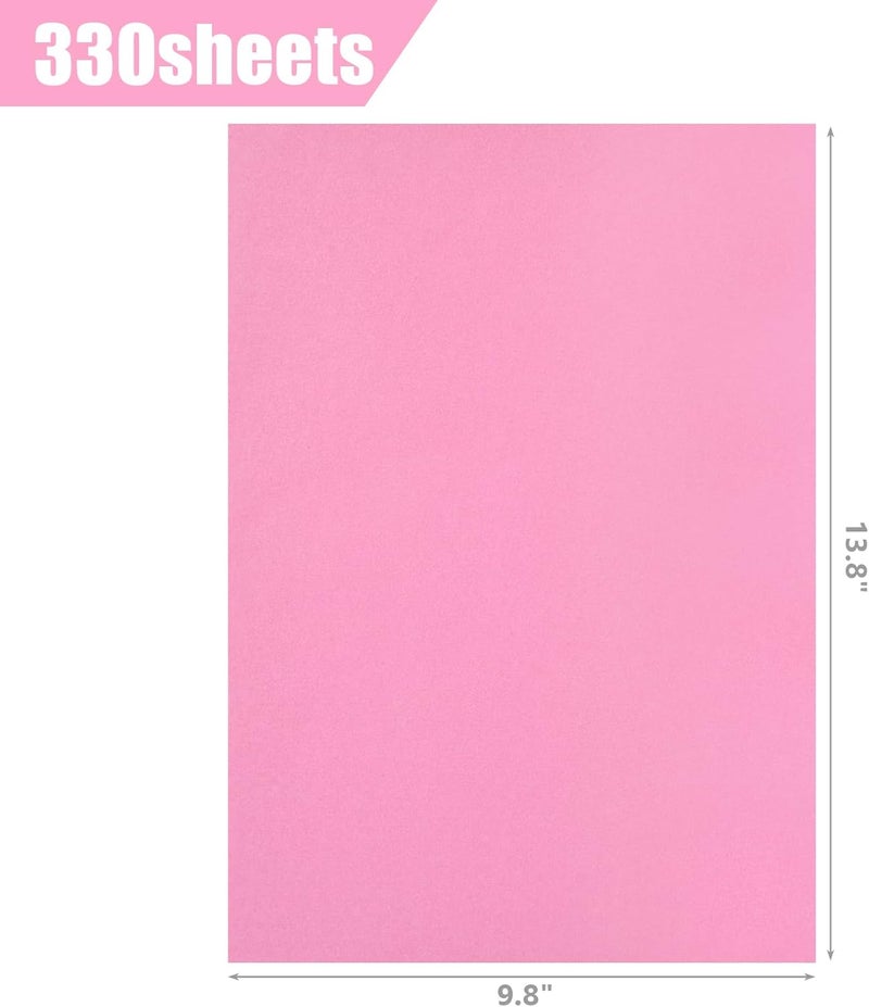 Koogel 330 Sheets Tissue Paper Bulk, 14 x 10 Inch Pink Gift Wrapping Tissue Paper for Wedding Birthday DIY Crafts Art Project - Image 2