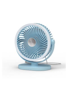 Inder LED Night Light Mute Desktop Cooling Ceiling Fan Blue  - Image 2