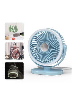 Inder LED Night Light Mute Desktop Cooling Ceiling Fan Blue  - Image 4