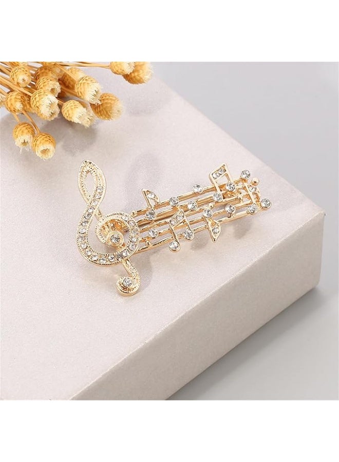 An elegant musical touch to your look: a G clef and notes brooch - Image 1