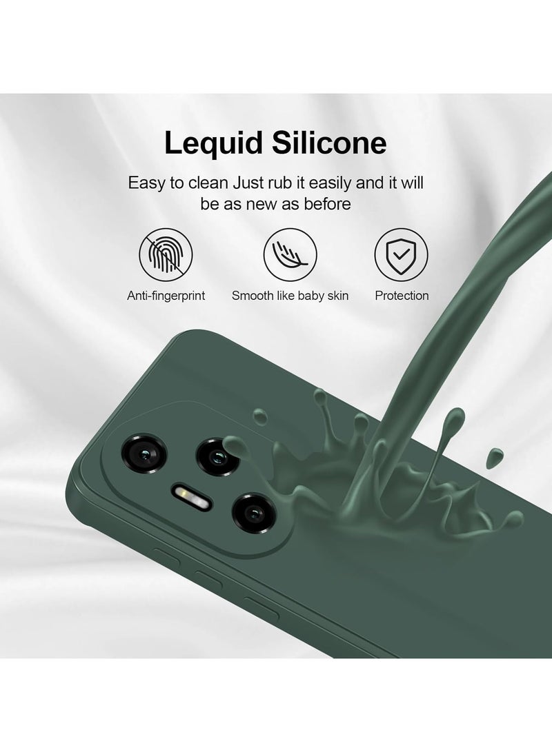 حافظة متوافقة مع Honor 300 Pro 5G لمسة ناعمة بالكامل حافظة واقية للهاتف من السيليكون، غلاف مضاد للصدمات مع بطانة من الألياف الدقيقة لحافظة Honor 300 Pro باللون الأخضر - Image 3
