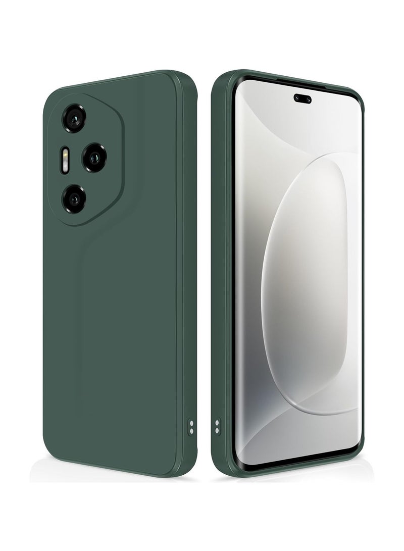 حافظة متوافقة مع Honor 300 Pro 5G لمسة ناعمة بالكامل حافظة واقية للهاتف من السيليكون، غلاف مضاد للصدمات مع بطانة من الألياف الدقيقة لحافظة Honor 300 Pro باللون الأخضر - Image 1