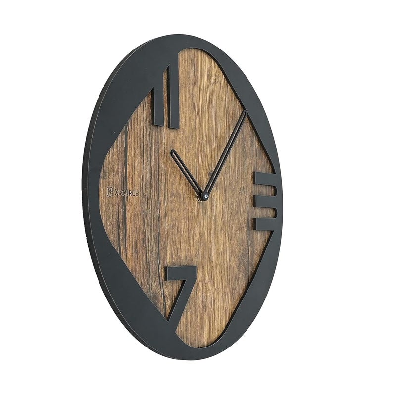 DEAL NUT Luxury Wooden Wall Clock NonTicking Wall Clocks Battery Operated Noiseless Wall Clock Modern Simple Wooden Clock Decorative for Kitchen Home Bedrooms Office Living Room 3711 - Image 5