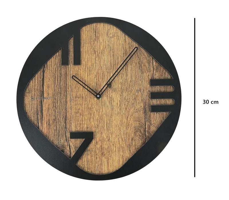 DEAL NUT Luxury Wooden Wall Clock NonTicking Wall Clocks Battery Operated Noiseless Wall Clock Modern Simple Wooden Clock Decorative for Kitchen Home Bedrooms Office Living Room 3711 - Image 3
