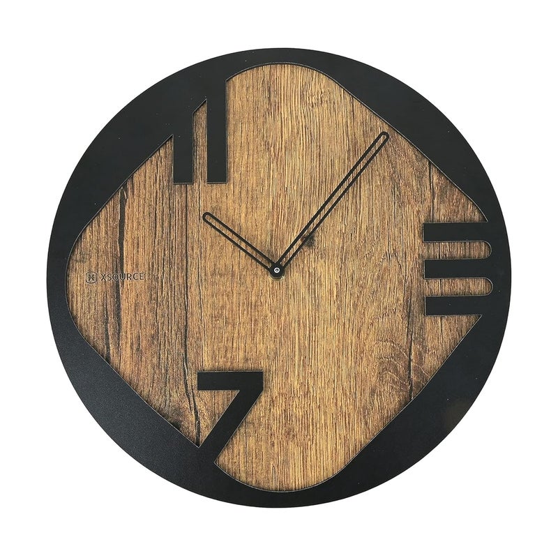 DEAL NUT Luxury Wooden Wall Clock NonTicking Wall Clocks Battery Operated Noiseless Wall Clock Modern Simple Wooden Clock Decorative for Kitchen Home Bedrooms Office Living Room 3711 - Image 1