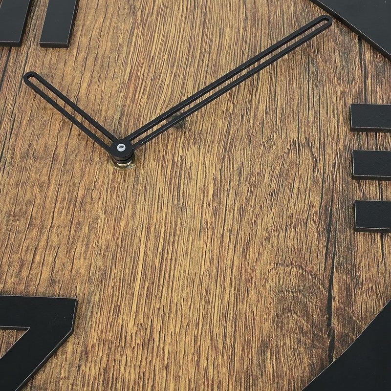 DEAL NUT Luxury Wooden Wall Clock NonTicking Wall Clocks Battery Operated Noiseless Wall Clock Modern Simple Wooden Clock Decorative for Kitchen Home Bedrooms Office Living Room 3711 - Image 2