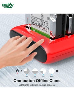 BURAQ Wavlink ST341U Dual Bay External Hard Drive Docking Station Support Offline Clone Function(UK Plug)  - Image 4