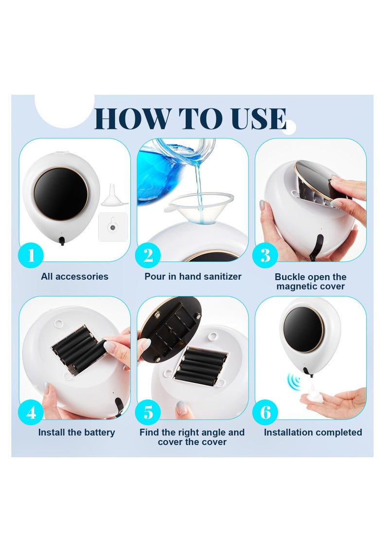 Excefore - 2 Pcs Automatic Soap Dispenser, Touchless Waterproof Hand Soap Dispenser, Rechargeable Liquid Hand Soap Dispenser for Home Bathroom Hotel Kitchen Business Commercial, 300ml - Image 1