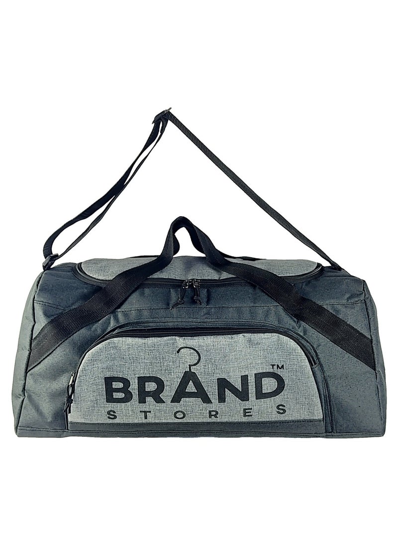 Brand Stores Travel Duffel Bag - Large Size 65 Cm-Black & Grey  - Image 2