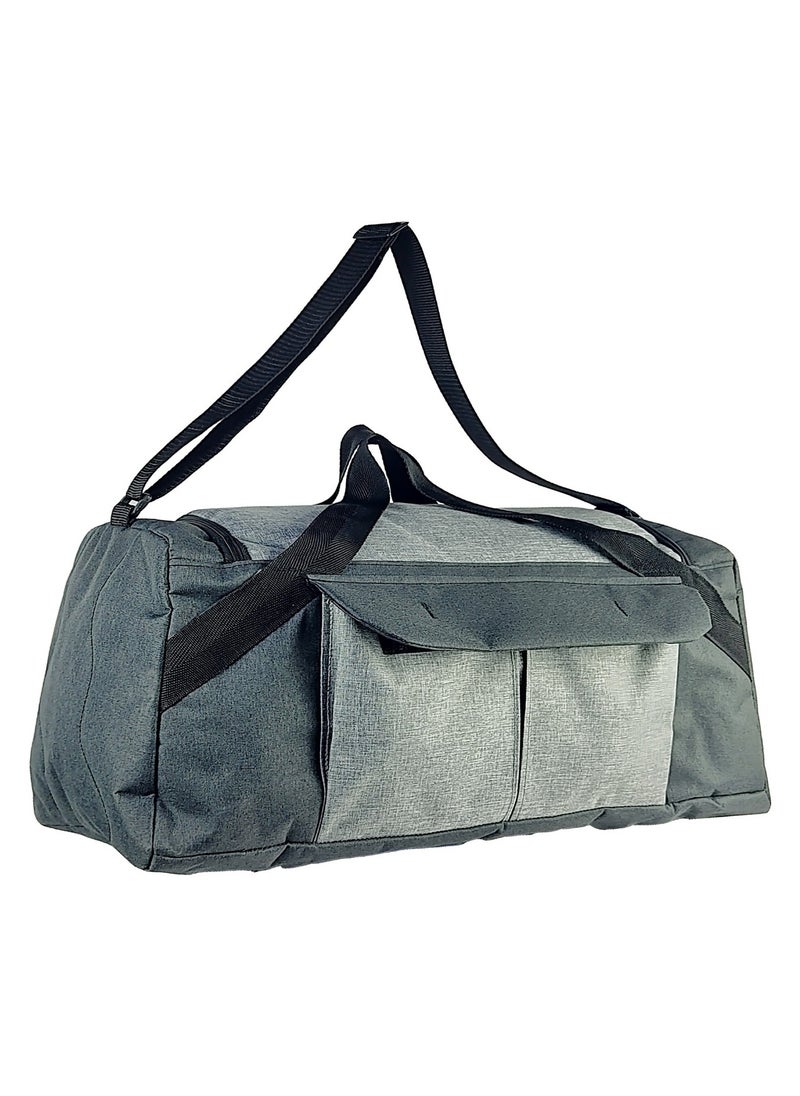 Brand Stores Travel Duffel Bag - Large Size 65 Cm-Black & Grey  - Image 4