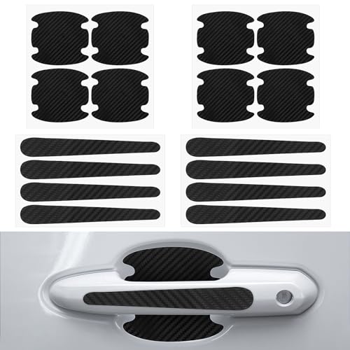 Oruola 16pcs Car Door Handle Scratch Protector,Car Door Handle Protector Film, Protective Sticker-Anti-Scratches, Non-Marking,Easy Application (Black) - Image 1
