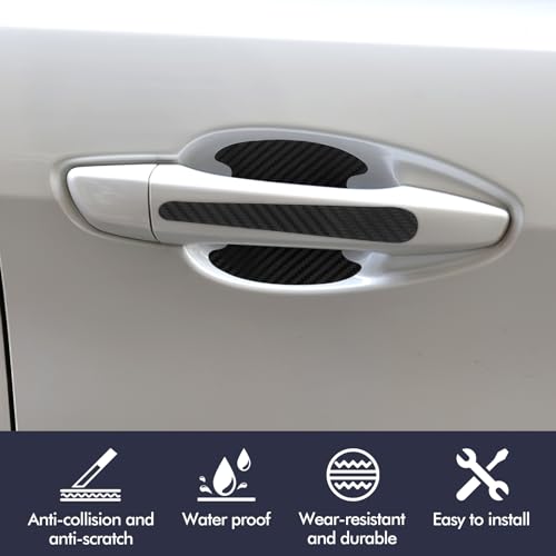 Oruola 16pcs Car Door Handle Scratch Protector,Car Door Handle Protector Film, Protective Sticker-Anti-Scratches, Non-Marking,Easy Application (Black) - Image 5