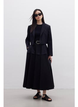 Flounce Design Skirt Black