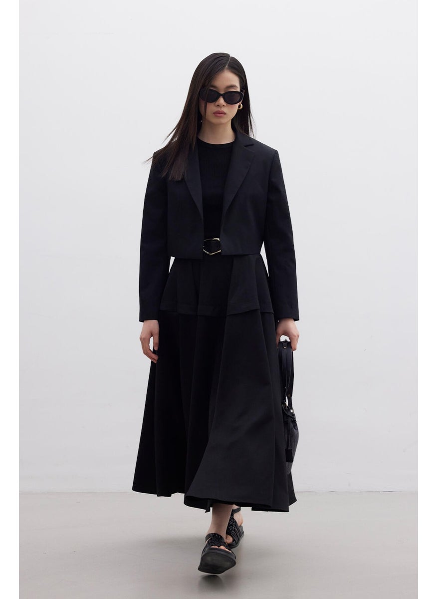 Manuka - Flounce Design Skirt Black - Image 1