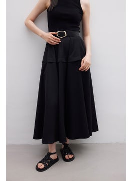 Manuka Flounce Design Skirt Black  - Image 2