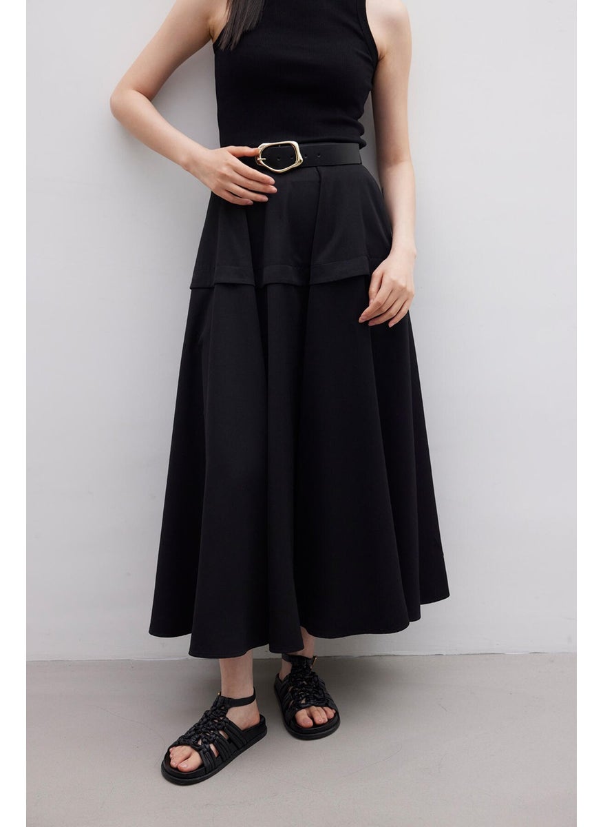 Manuka - Flounce Design Skirt Black - Image 1