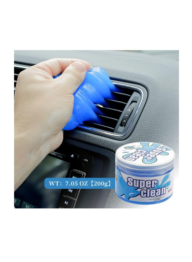 Superclean Car Cleaning Gel, Car Detail Tool Cleaning Gel, Car Interior Putty Cleaner + Universal Keyboard Notebook Cleaning Gel Magic Cleaning Mud 160g Blue - Image 2