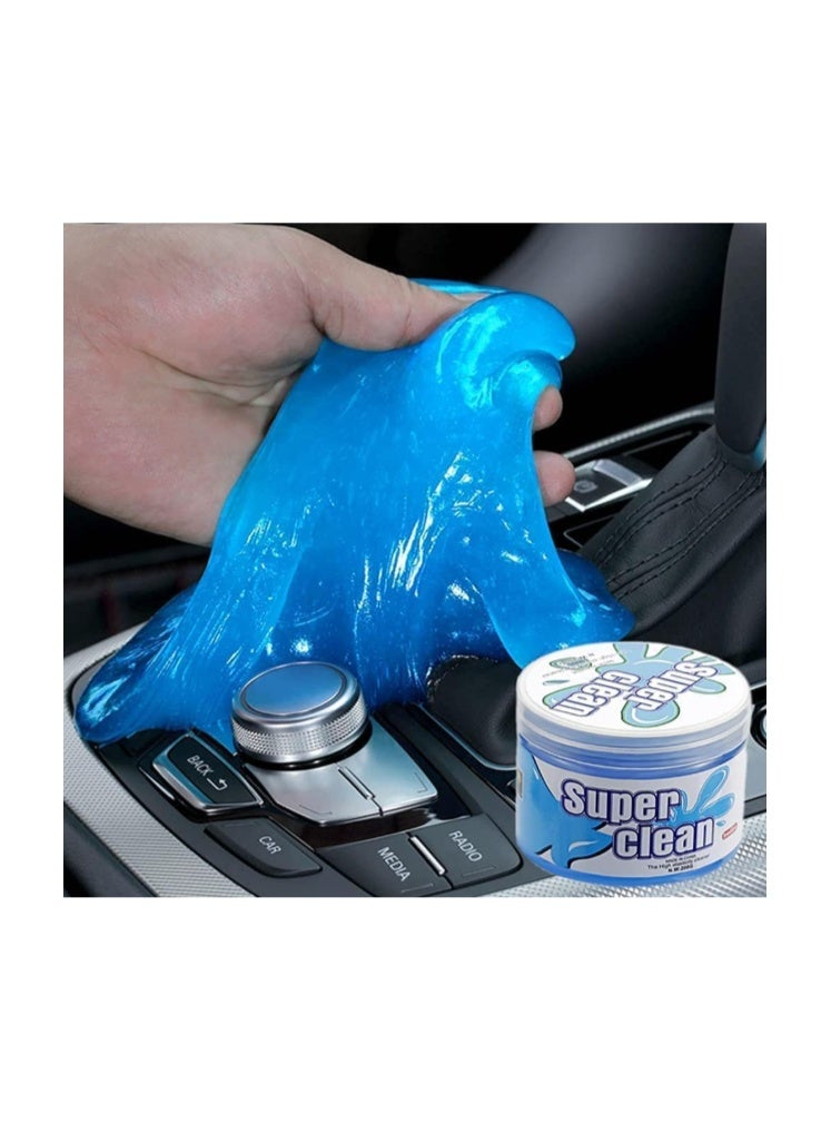 Superclean Car Cleaning Gel, Car Detail Tool Cleaning Gel, Car Interior Putty Cleaner + Universal Keyboard Notebook Cleaning Gel Magic Cleaning Mud 160g Blue - Image 1