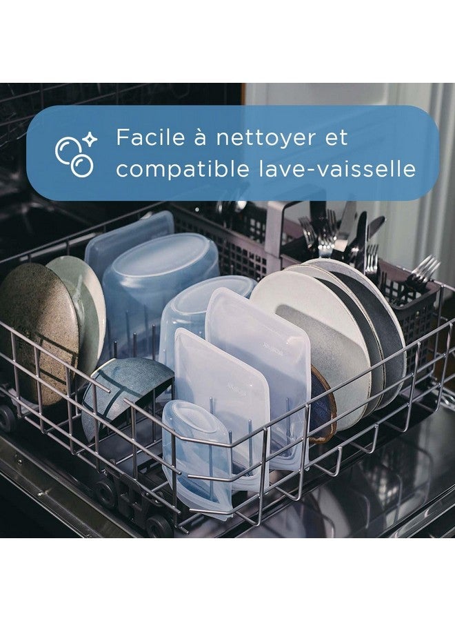 Stasher Premium Silicone Reusable Food Storage Sandwich Bag, Clear, Microwave, Sous Vide, Dishwasher, Oven and Freezer Safe, BPA Free, Leak-free, Eco-friendly, 28 Oz - Image 3