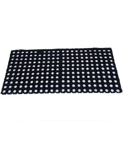 Kuber Industries Large Front Door Mat Entrance Floor Mat Thick Rubber Doormat For Offices Hotel Restaurant Home Black  - Image 1