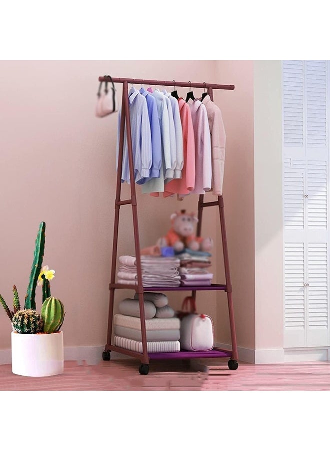 hanger clothes drying rack standing corner wooden coat rack - Image 2