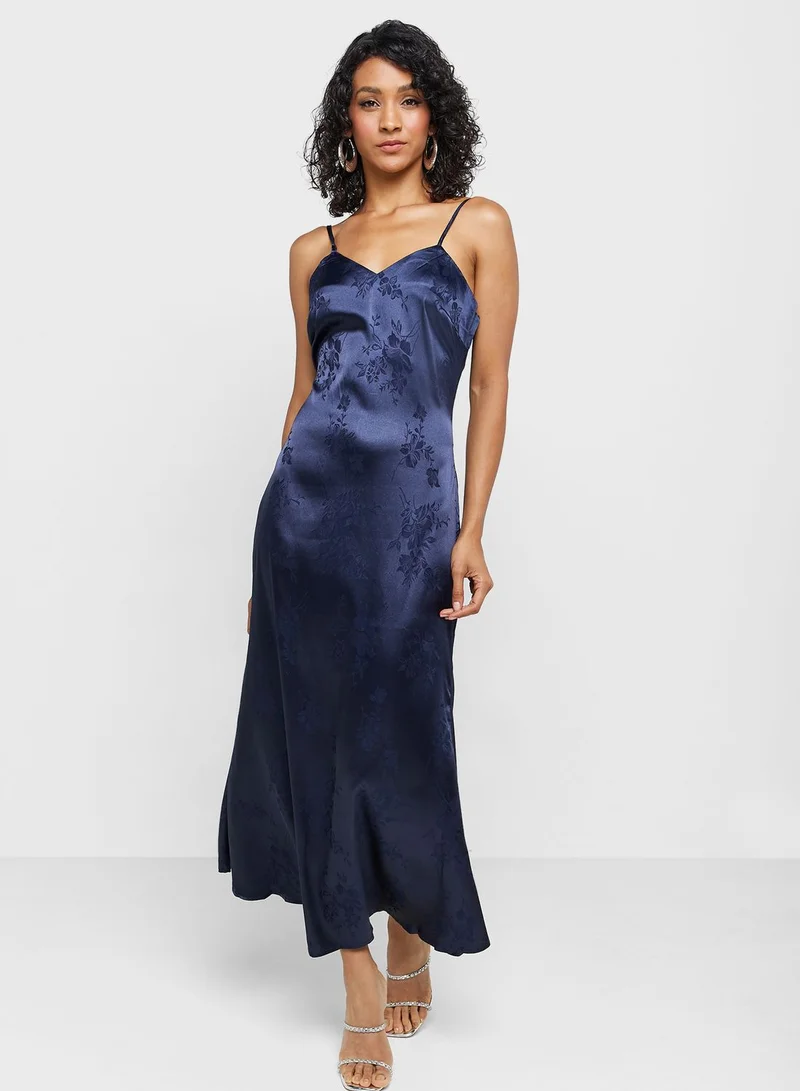 ELLA Floral Satin Slip Dress
