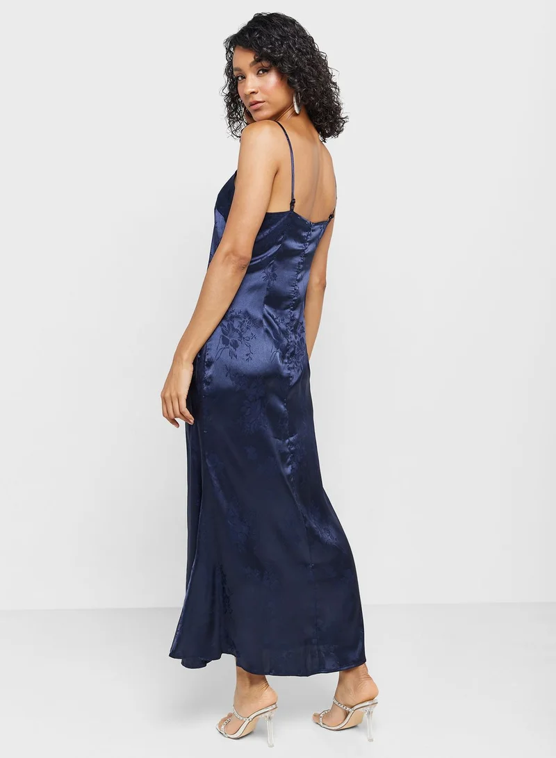 ELLA Floral Satin Slip Dress