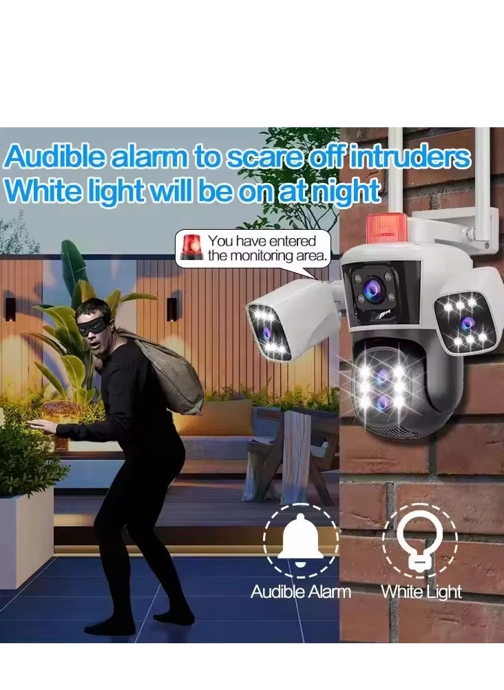FIPKA - 4MP 8k Wifi Outdoor 360 Ptz Camera Five Lens Four Screen 10x Optical Zoom Auto Tracking Security Wireless Network Cctv Camera - Image 1