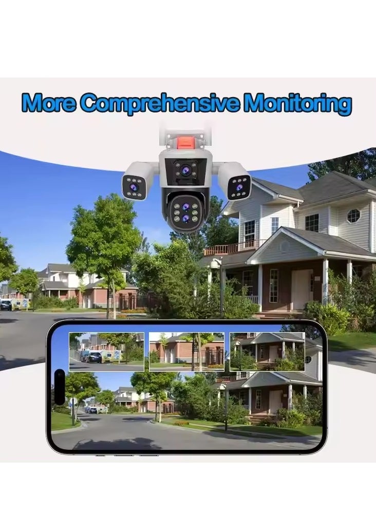FIPKA - 4MP 8k Wifi Outdoor 360 Ptz Camera Five Lens Four Screen 10x Optical Zoom Auto Tracking Security Wireless Network Cctv Camera - Image 1