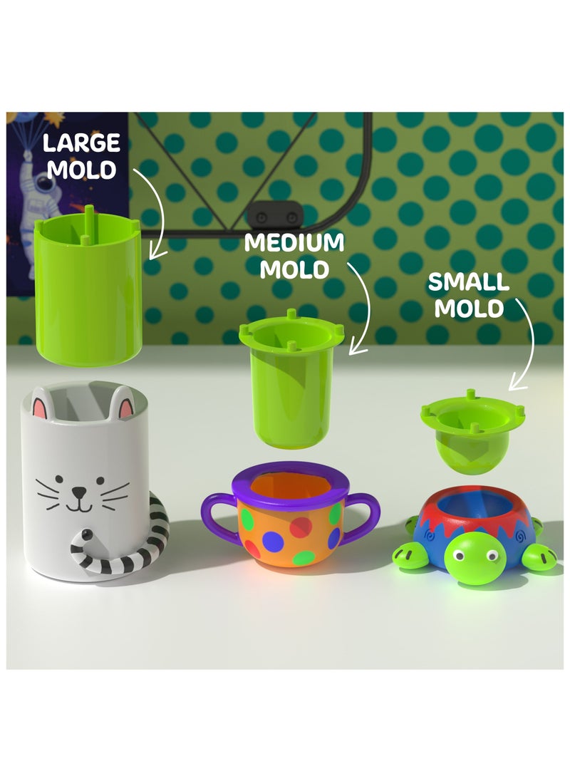Discovery Discovery Kids Spin and Mold Pottery Studio STEM Toy Motorized Clay Art Station, Shape Sculpt Paint  - Image 5
