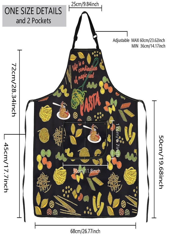 MBMSO Italian Pasta Apron Chef Pasta Maker Gifts Life is a Combination of Magic and Pasta Apron for Italian Pasta Lover Gifts (Pasta Apron-b) - Image 2