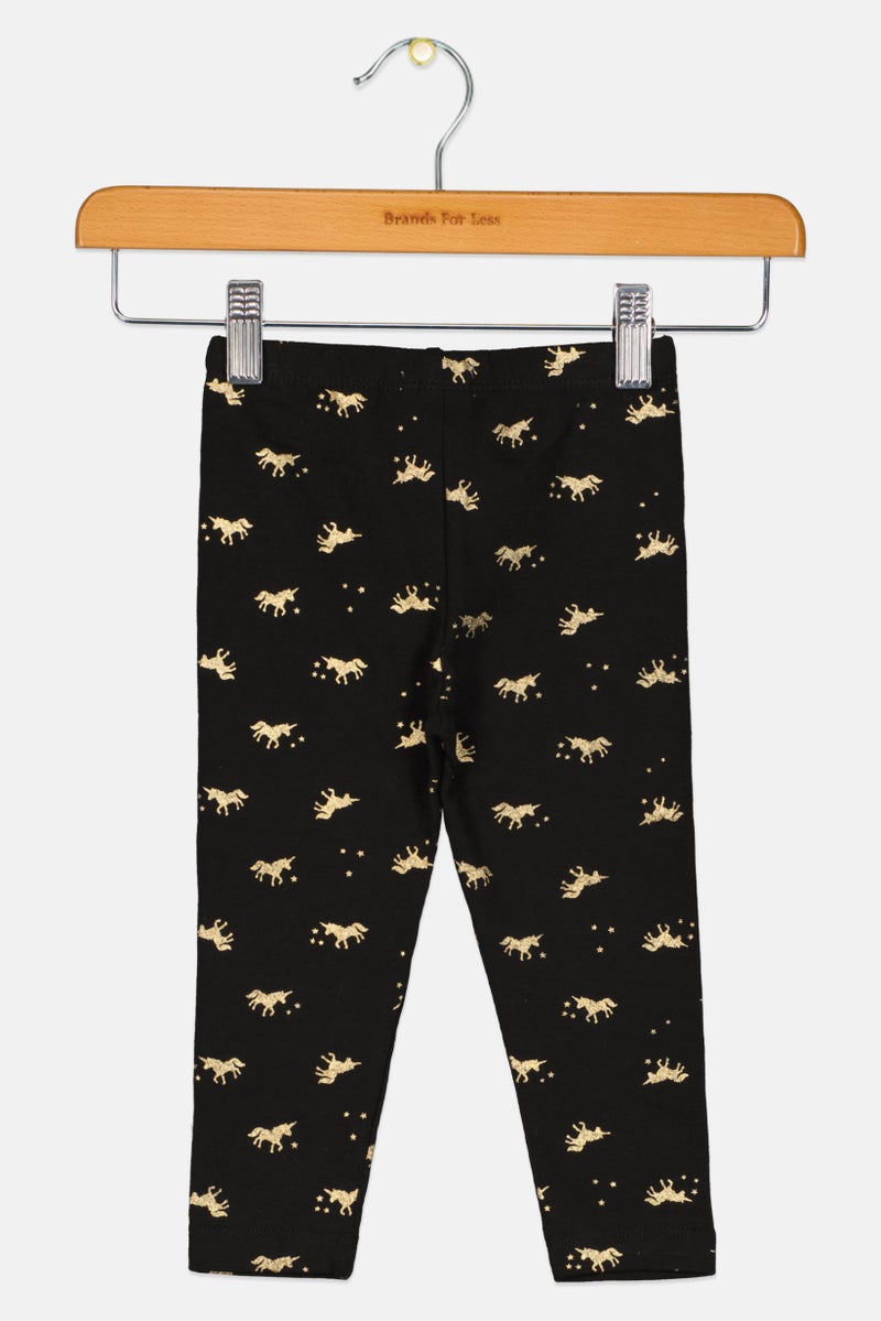 Fox Toddlers Girl Allover Print Pull On Pants, Multicolor - Image 2