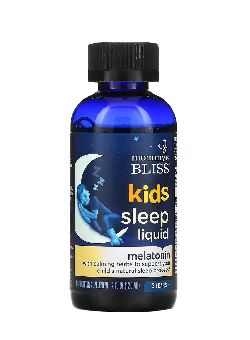 Mommy's Bliss Kids Sleep Liquid Melatonin Kids 3 Yrs + Natural Grape 4 fl oz (120 ml) - Image 2
