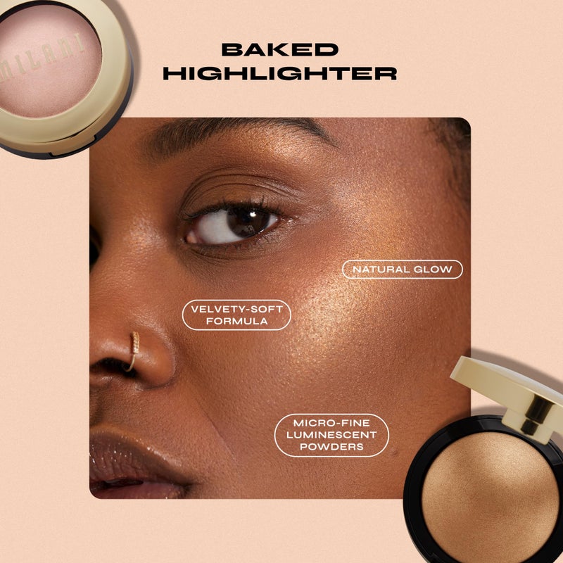 Milani Highlighter Makeup - Baked Contour Powder & Face Highligher, Made in Italy - Dolce Perla - Image 3