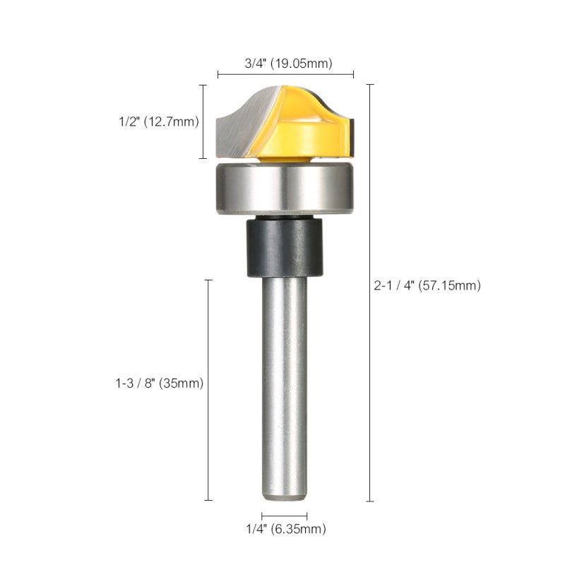 Carbide Router Bit 1/4" Shank Incisive Cutting Smooth Trim Router Bit - High Abrasion Resistance Router Bit for Door Molding Wood Carving - Image 5