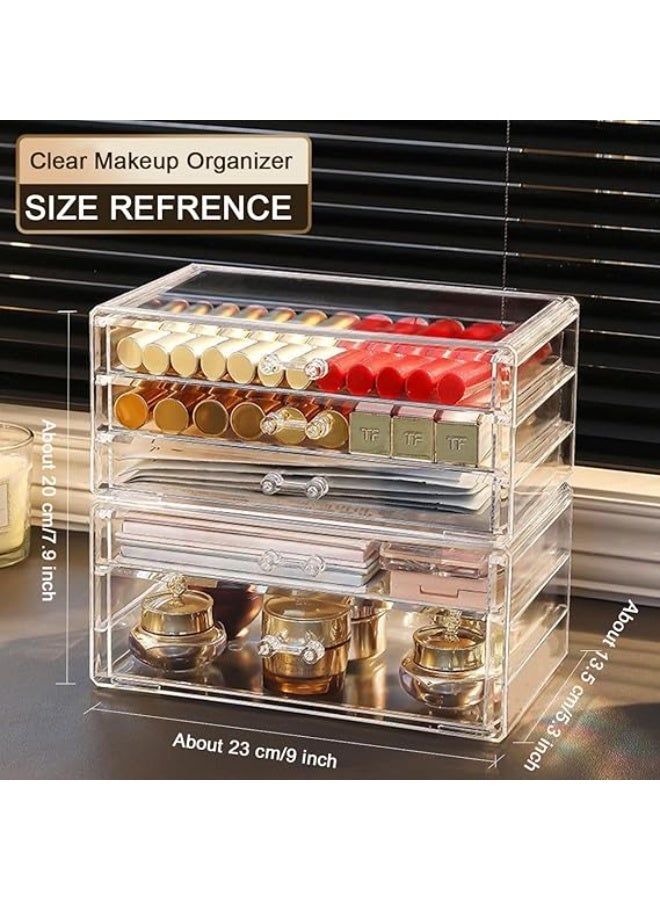 BAOLY Clear Acrylic Makeup Organizer Drawer, Modern, Minimalist, Transparent - Image 2
