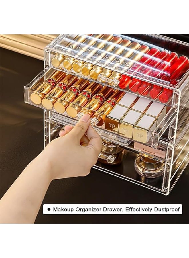 BAOLY Clear Acrylic Makeup Organizer Drawer, Modern, Minimalist, Transparent - Image 5