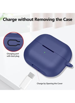 Generic Soft Silicone Cover For Samsung Galaxy Buds 3/3 Pro Case With Hook Antifall Protective Sleeve Accessories (Blue)  - Image 5